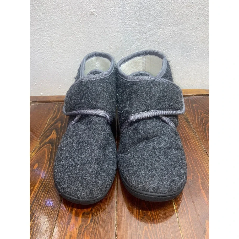 Fischer Lilleström Men's Wool Adaptive Slippers Size EU 44 US 11 Orthopedic Grey